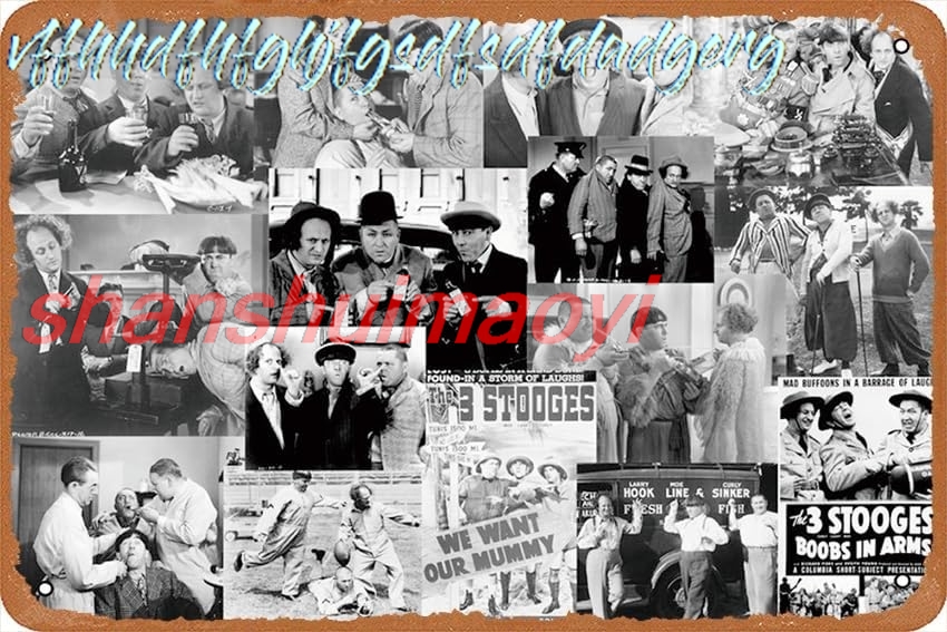 Vintage Collectible Posters - Collezione dei Tre Stooges, Targa in