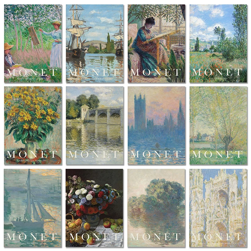 Vintage Collectible Posters - Vintage Claude Monet Famoso artista Capolavoro