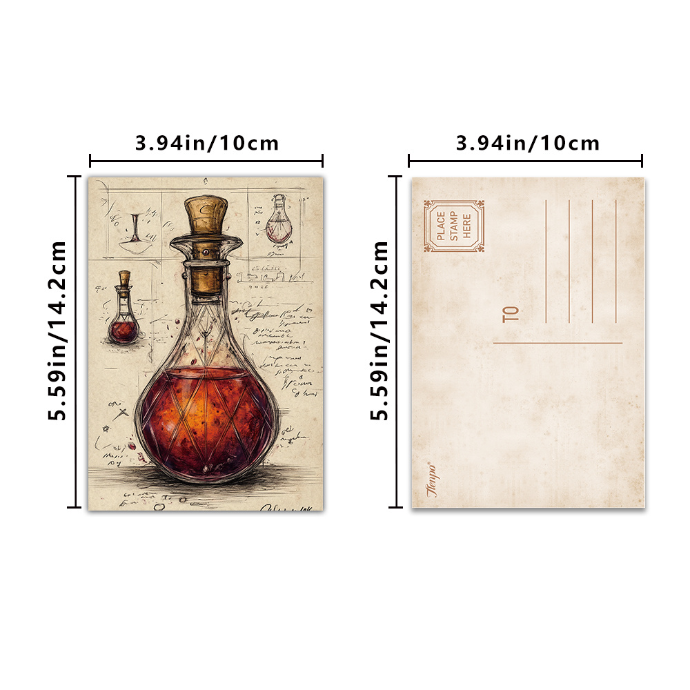 32 pezzi, cartoline vintage a  - Vintage Collectible Bottles recensione e prezzo