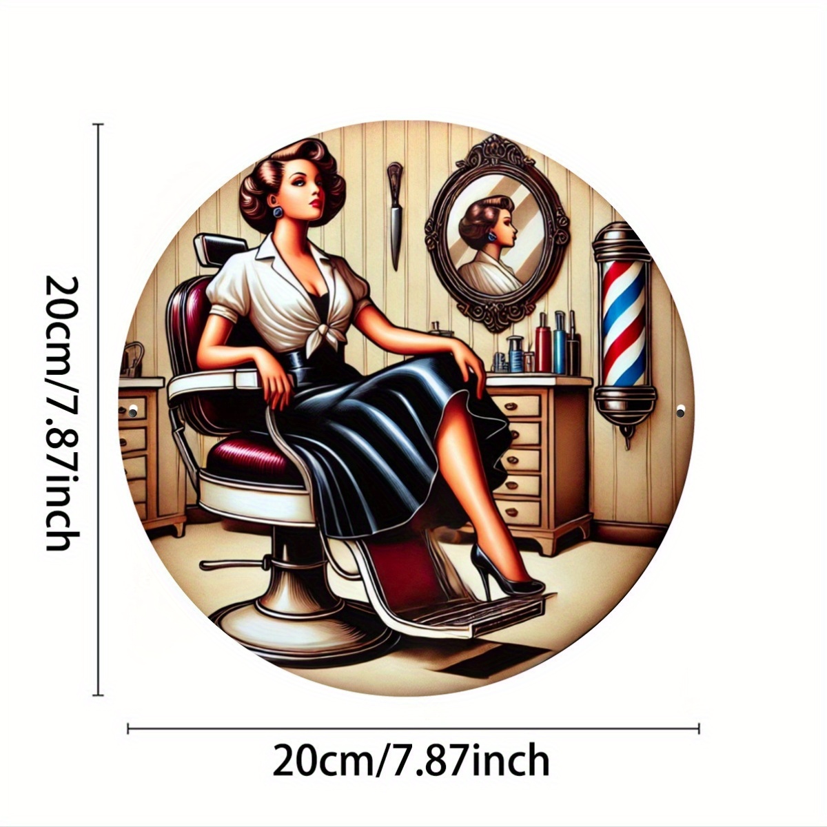 Targa in metallo da barbiere v - Vintage Collectible Plates recensione e prezzo